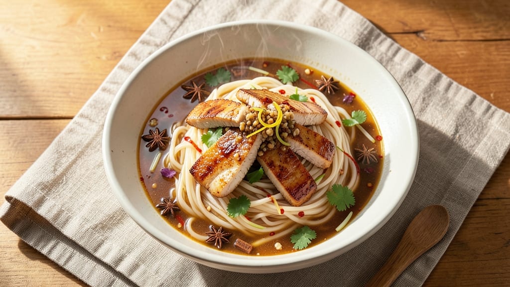 Asian Noodle Bowl Soup Recipe: Umami-Packed Broth With Silky Rice Noodles