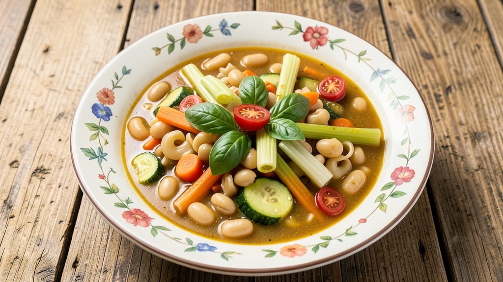 Authentic Italian Minestrone Soup Recipe Slow Cooker: Hearty Vegetable Medley With Rustic Bread Pairing