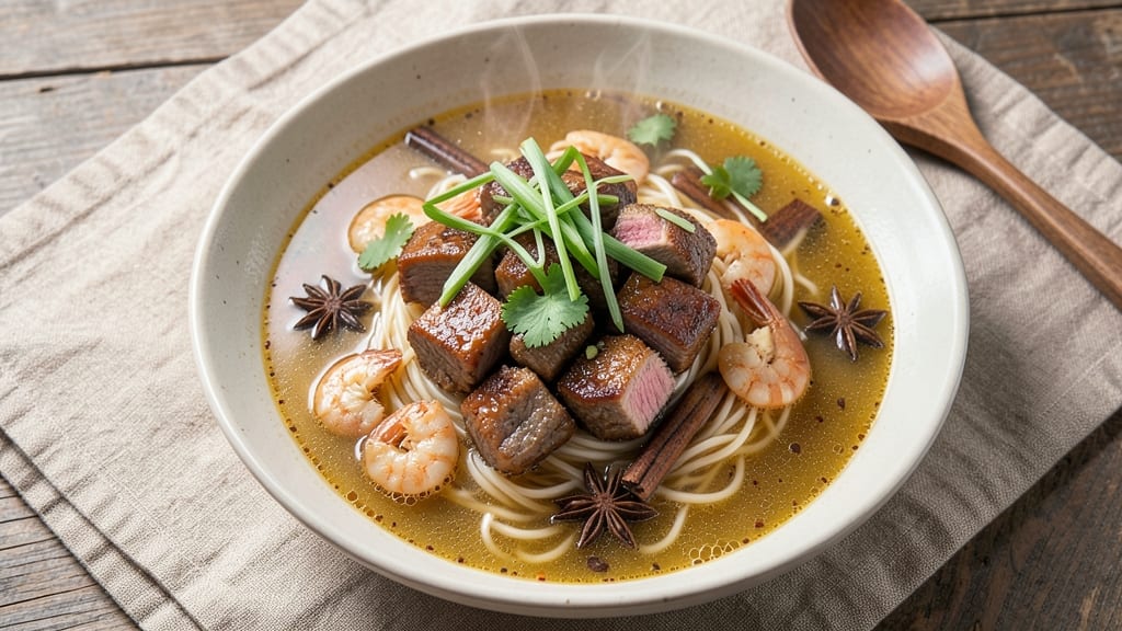 Beef Kway Teow Soup Recipe: Wok-Hot Noodles With Savory Beef and Star Anise