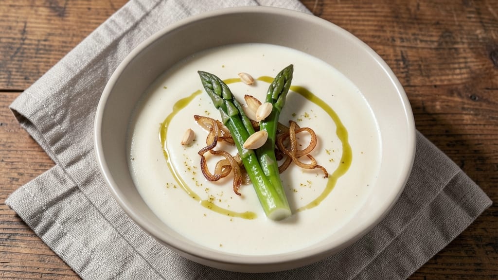 Asparagus Low-Fat Soup Recipe: Light Yet Rich With Celery Crown Crunch