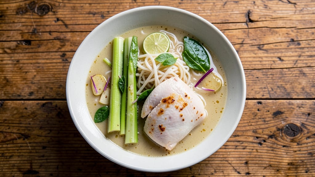 Authentic Thai Lemongrass Soup Recipe: Fragrant Broth and Silky Rice Noodles