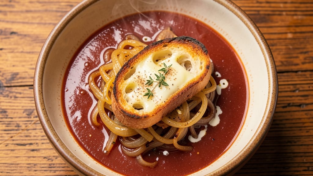Bennigan's French Onion Soup Recipe: Anchovy-Infused Velouté With Crispy Parmesan Crown