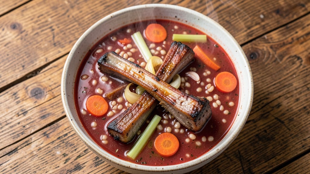 Beef Barley Soup with Prime Rib Bones Recipe: Rich Bone Broth and Hearty Crunch in One Pot