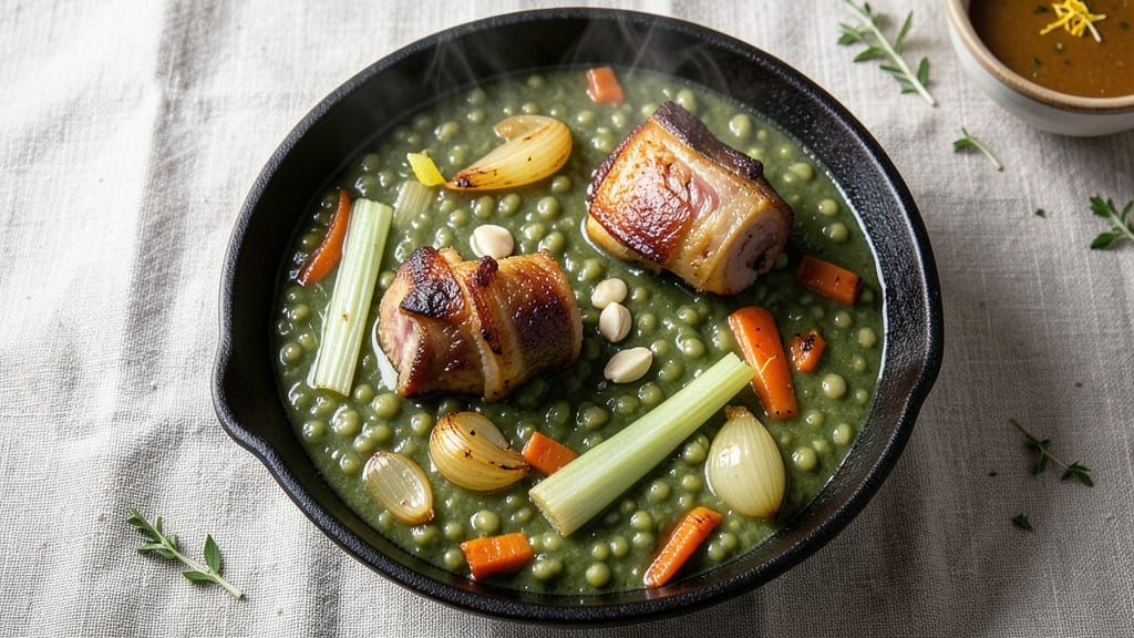 Andersen's Split Pea Soup Recipe with Ham Hocks: Smoky Ham-Infused Richness in One Pot