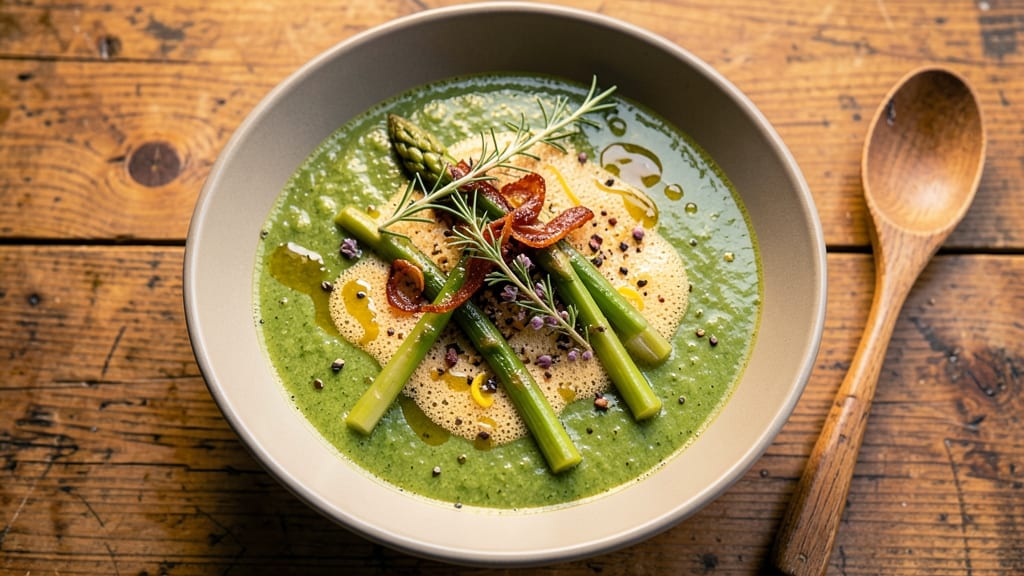 Asparagus Soup Recipe Uk: Velvety Herb-Infused Blend With Crispy Topping Twist