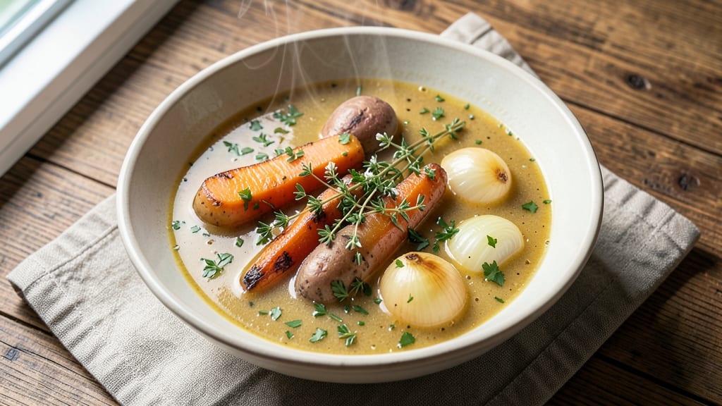 Bear Creek Vegetable Soup Recipe: Crisp Celery Crowns in Creamy Herb Broth