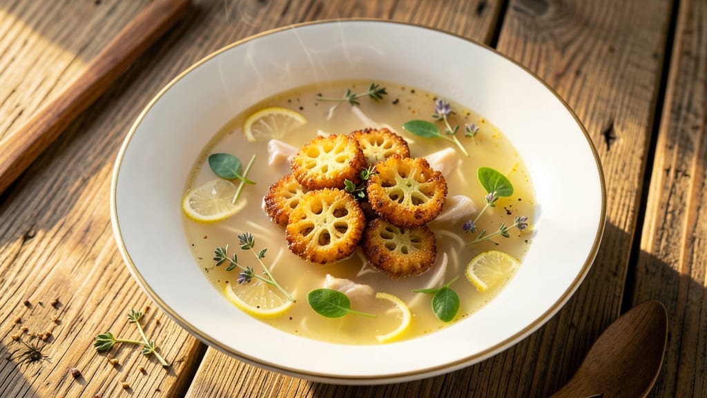 Benihana Clear Soup Recipe: Celery Crown Crunch Meets Silky Herb Velout