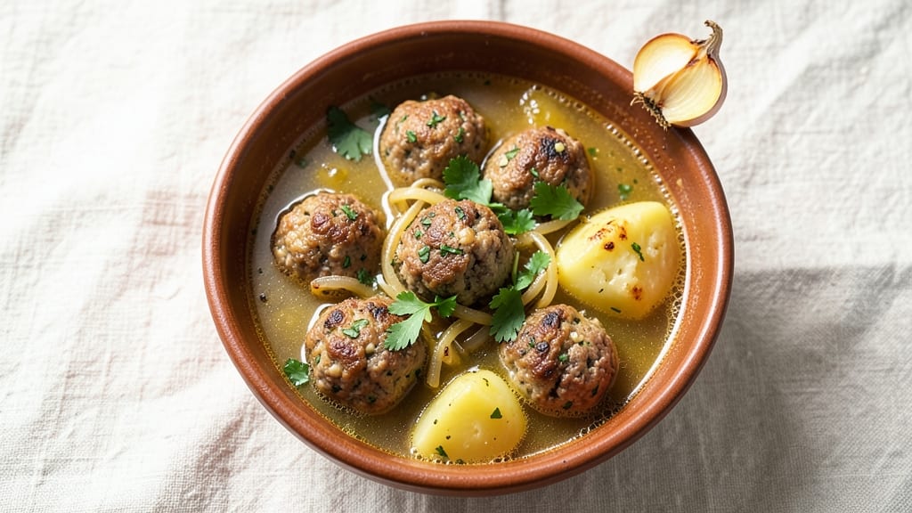 Albondigas Soup Recipe with Potatoes: Meatballs That Melt in Creamy Tomato Broth