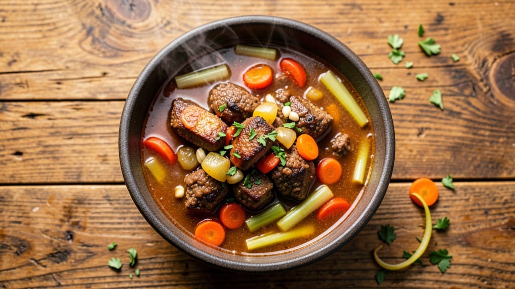 Beef Soup Recipe with Ground Beef: One-Pot Heartiness With Caramelized Depth