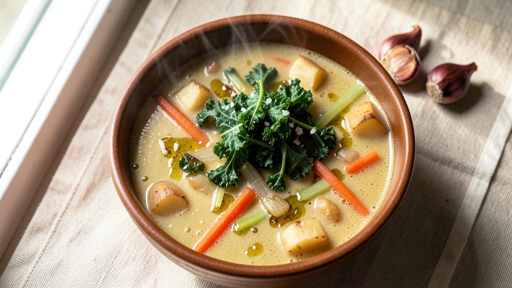 Best Kale Soup Recipe Ever: Velvety Green Gold with Crunchy Celery Crowns
