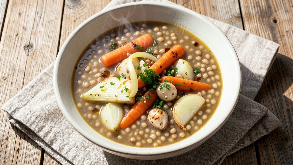 Barley Broth Soup Recipe: Nutty Depth and Crisp Celery Crowns