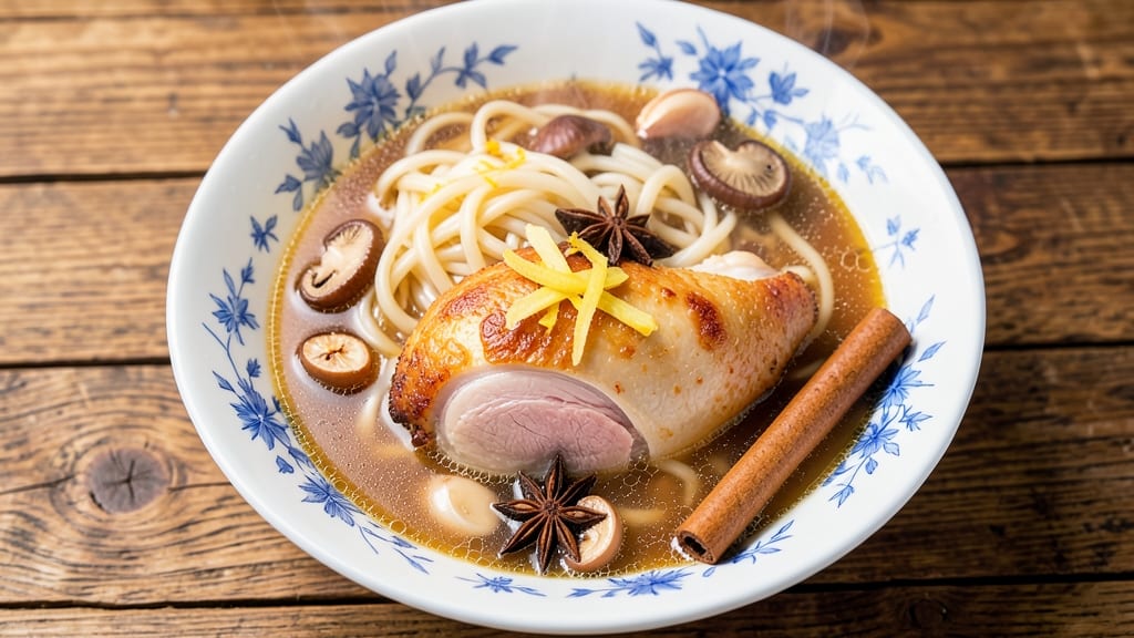 Authentic Chinese Chicken Noodle Soup Recipe: Fragrant Ginger-Shiitake Broth Magic