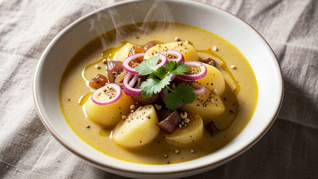 Aloo Soup Recipe: Spiced Potato Velout With Cumin and Cocoa Depth