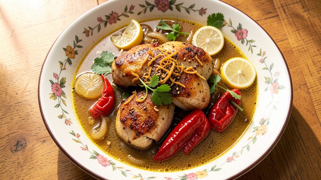 Arabic Chicken Soup Recipe: Spiced Lemon and Herb Infusion