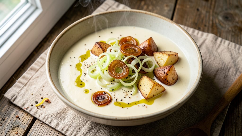 Barefoot Contessa Potato Leek Soup Recipe: Silky Velout With Roasted Leek Sweetness