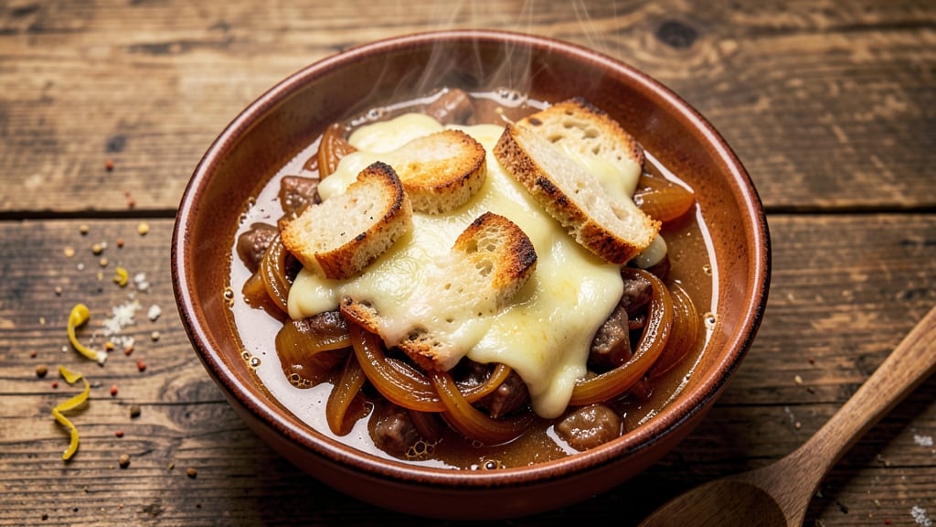Applebee's Baked French Onion Soup Recipe: Golden Crust Over Melty Gruyère Cheese