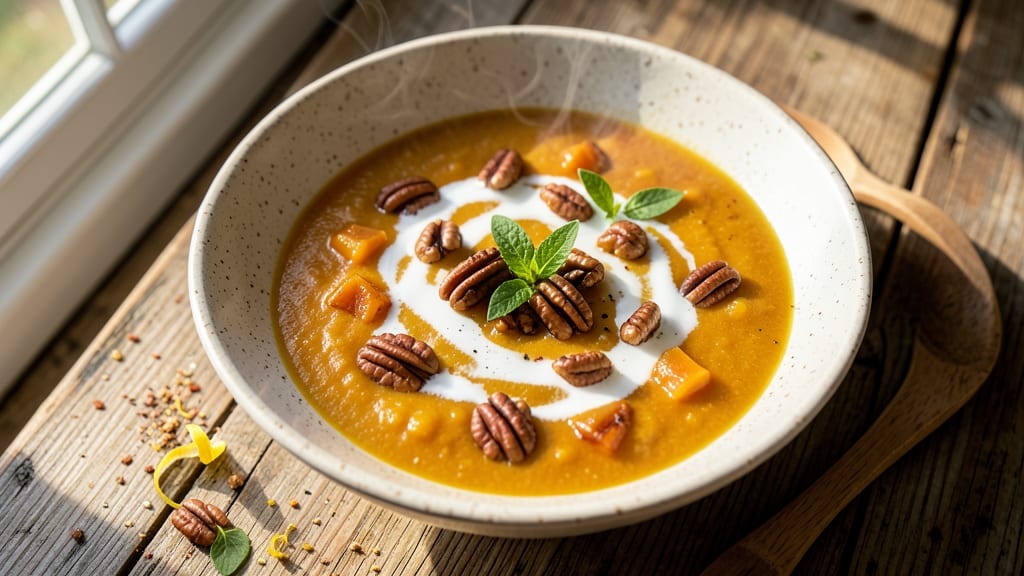 Banana Nut Squash Soup Recipe: Sweet and Spiced Velvety Bowl