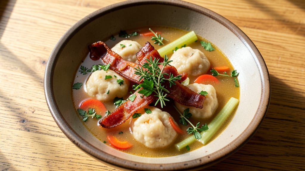 Authentic Knoephla Soup Recipe: German Dumplings in Rich Herb Broth