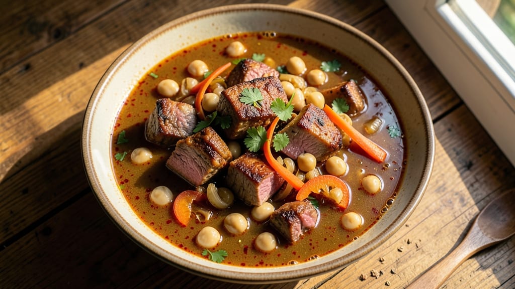 Algerian Soup Recipe: Harissa-Spiced Chickpea and Lamb Stew