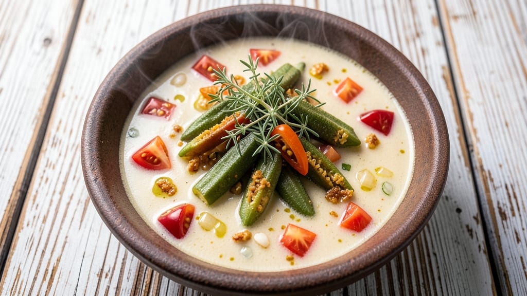 Bahamian Okra Soup Recipe: Spiced Tomato-Basil Brightness With Crispy Okra Bites