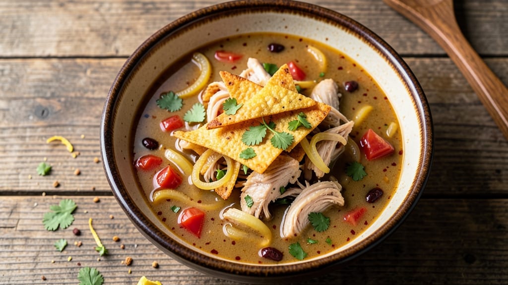 Authentic Mexican Chicken Tortilla Soup Recipe Slow Cooker: Smoky Chipotle and Tomato Depth in One Pot