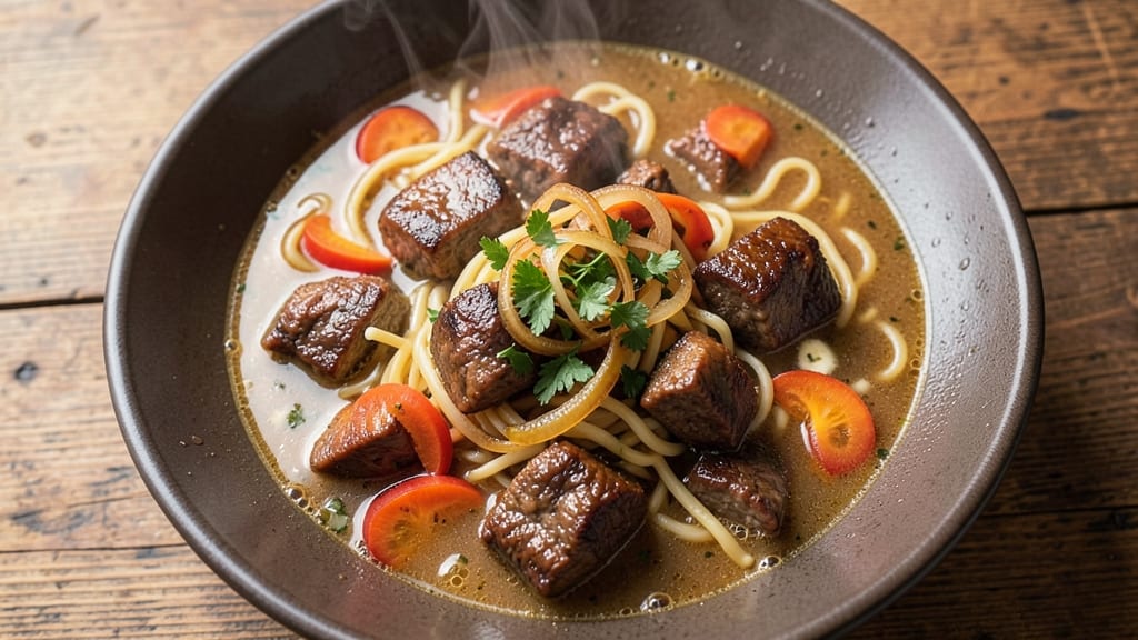 Cracker Barrel Beef Noodle Soup Recipe: Herb-Infused Velouté With Crisp Celery Crowns