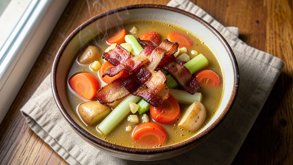 Bacon and Vegetable Soup Recipe: Smoky Crunch and Savory Depth in One Pot