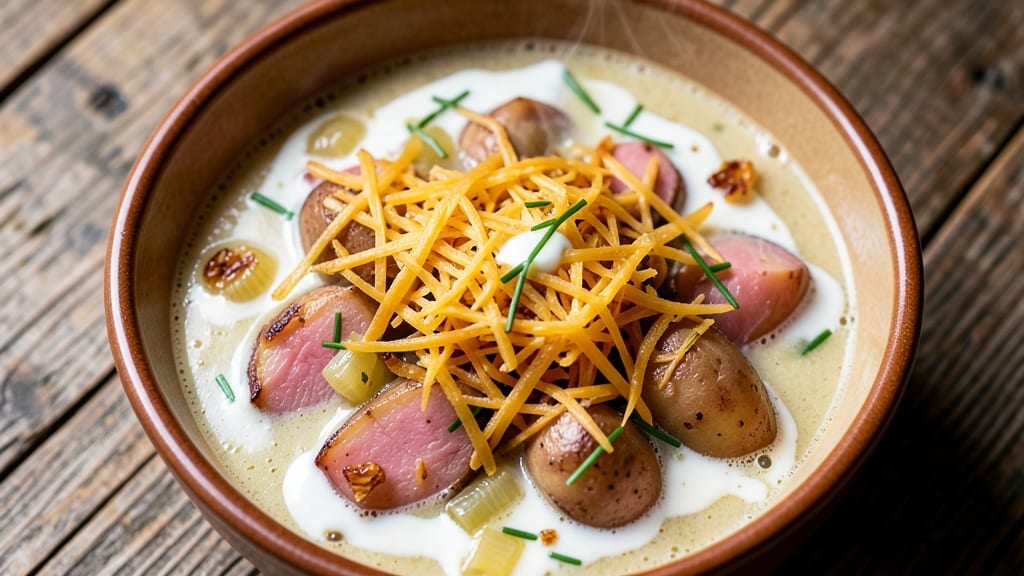 Bear Creek Cheddar Potato Soup Recipe: Celery Crown Crunch and Sharp Cheddar Harmony