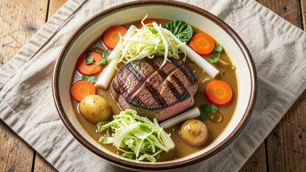 Award-Winning Vegetable Beef Soup Recipe With Cabbage: Deep Umami Broth and Hearty Vegetable Bounty