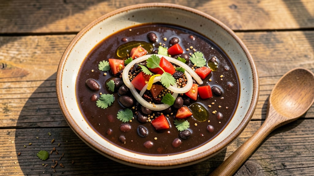 Authentic Mexican Black Bean Soup Recipe: Smoky Chipotle Heat With Crunchy Toppings