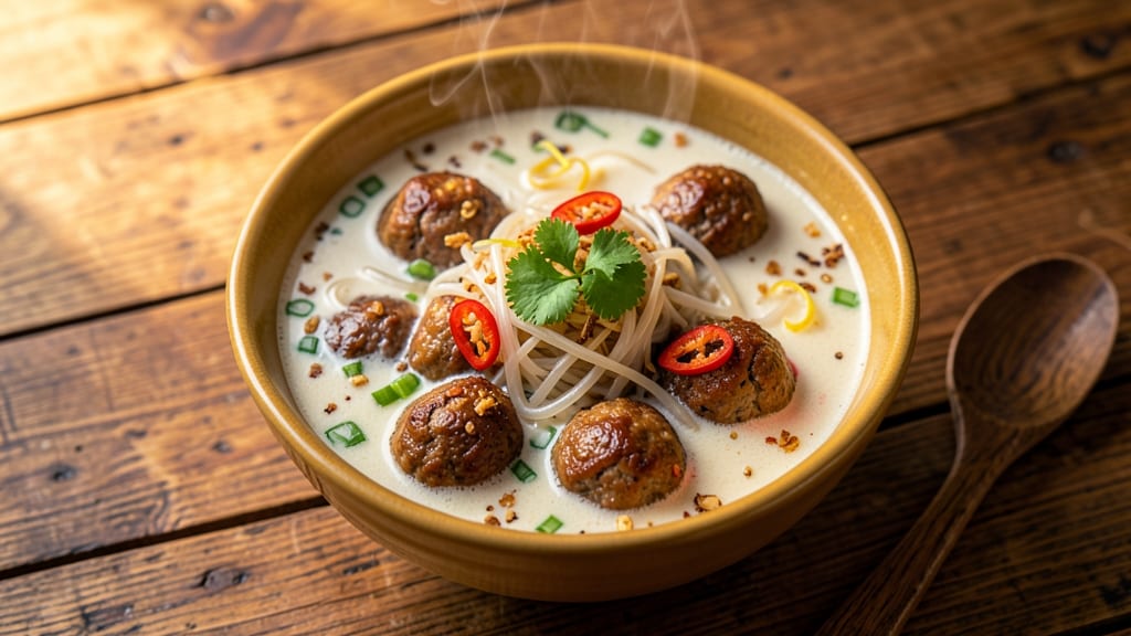 Bakso Soup Recipe: Crispy Meatballs Floating in Rich, Spiced Broth