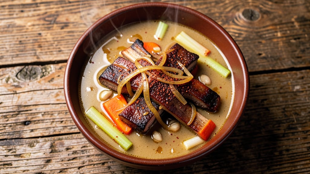 Beef Back Ribs Soup Recipe: Smoky, Fall-Off-Bone Ribs in Rich Tomato-Broth Bowl