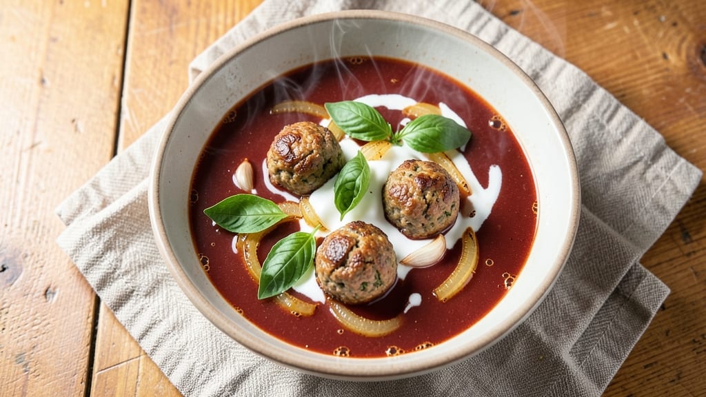 Best Ever Albondigas Soup Recipe: Meatballs Simmered in Tomato-Basil Velout