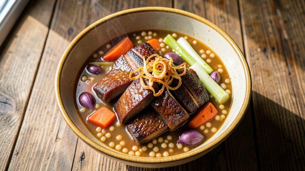 Beef Short Ribs and Barley Soup Recipe: Deep Umami Broth with Fall-Apart Meat
