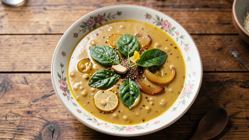 Bangla Soup Recipe: Fragrant Lentil and Spinach Harmony in One Pot