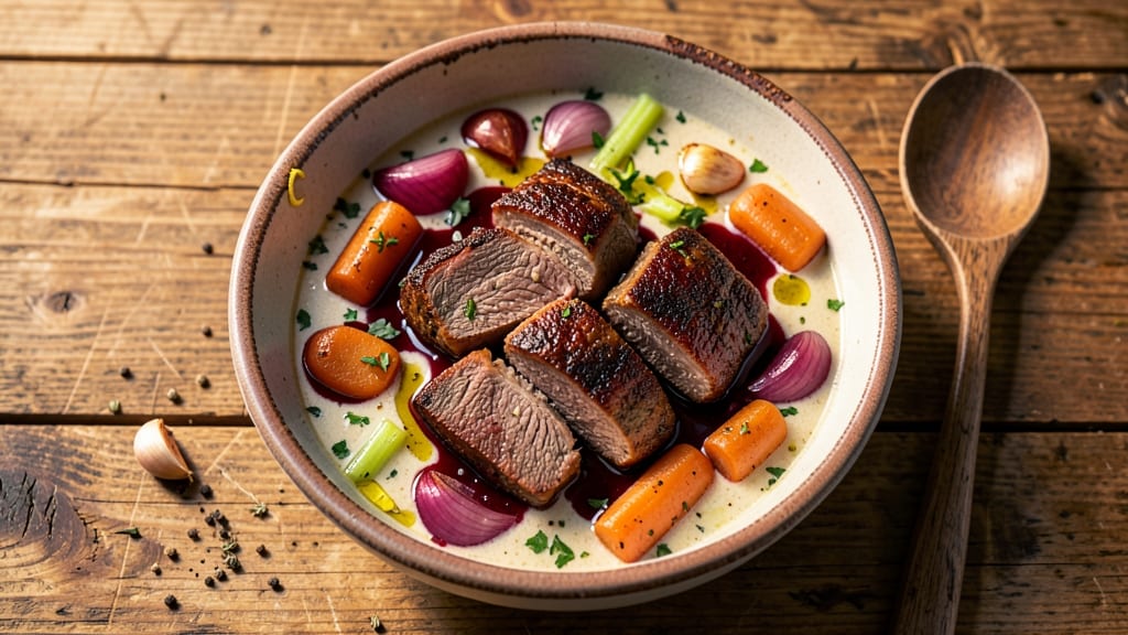 Beef Pot Roast Soup Recipe: Slow-Braised Beef and Crisp Celery Crowns