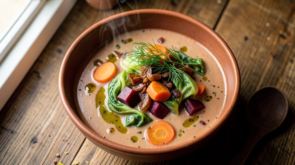 Beet, Cabbage, and Carrot Soup Recipe: Earthy Sweetness Simmered to Velvety Perfection