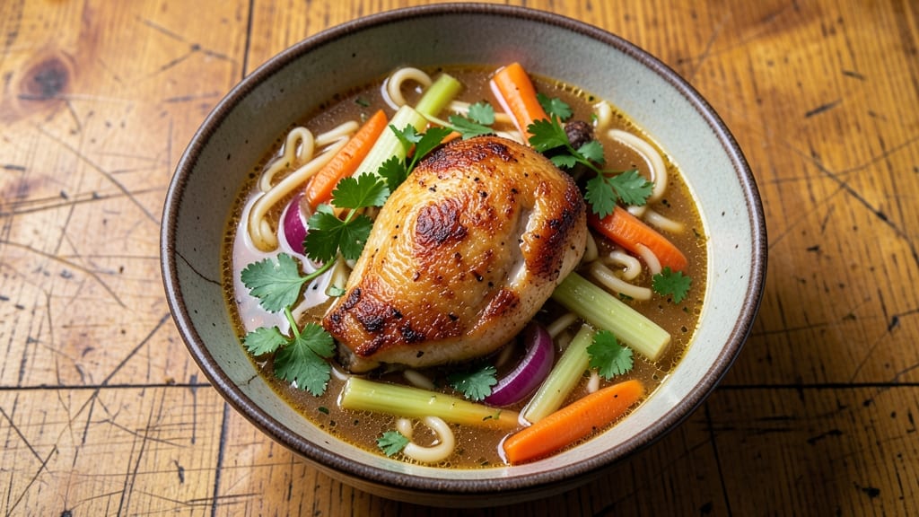 Babish Chicken Noodle Soup Recipe: Homestyle Broth With Shaved Celery Crunch