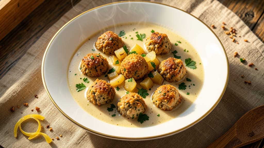 Almondigas Soup Recipe: Golden Meatballs in Silky Tomato Broth