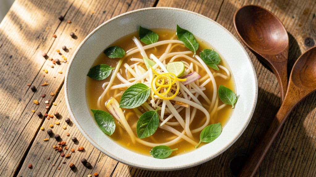 Bamboo Pith Soup Recipe: Fragrant Herb-Infused Clear Broth Delight