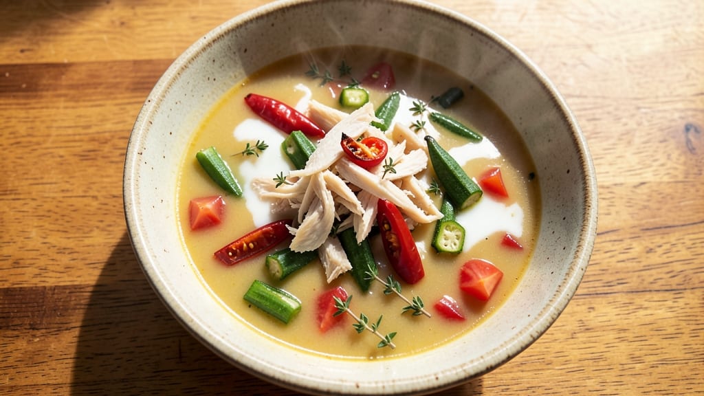 Barbados Fish Soup Recipe: Spicy Coconut and Okra Harmony