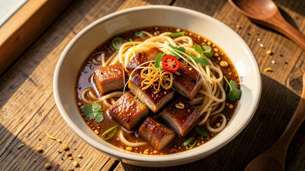Asian BBQ Pork Noodle Soup Recipe: Smoky-Sweet Broth with Chewy Rice Noodles