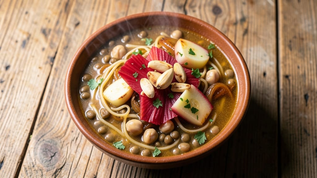Ash E Reshteh Soup Recipe: Herb-Infused Noodle Comfort with Crisp Celery Crowns