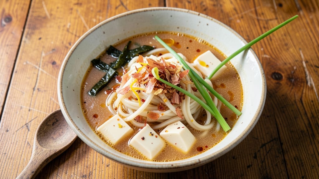 Asian Udon Noodle Soup Recipe: Slippery Noodles in Savory Miso-Ginger Broth