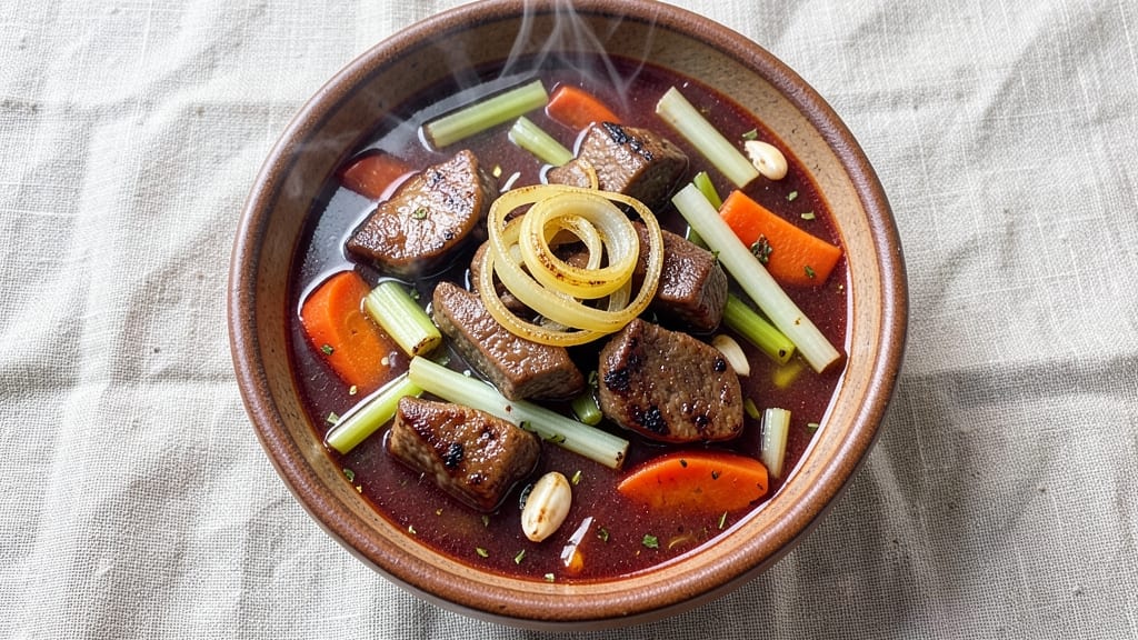 Beef Tips and Vegetable Soup Recipe: Savory Bites in Hearty Broth