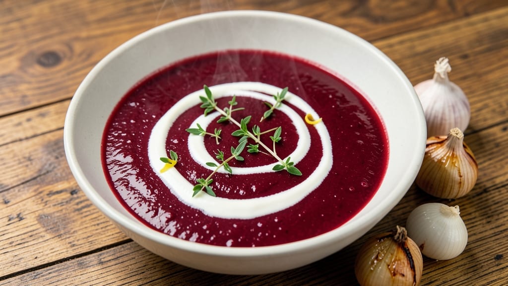Beet Soup Recipe Vegetarian: Earthy Sweetness With Creamy Herb Velout