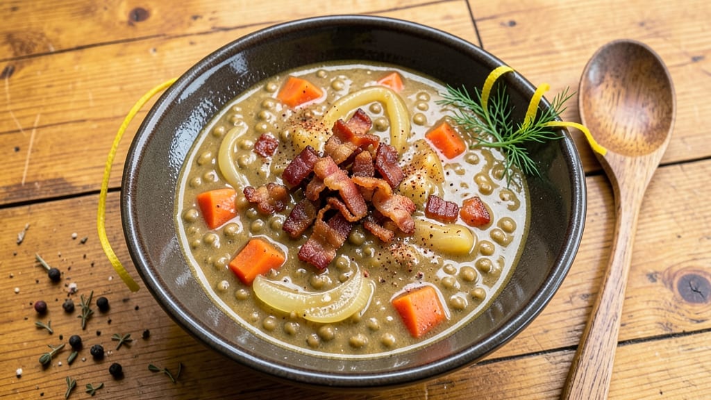 Ball Split Pea Soup Recipe: Smoky Bacon and Herb-Laced Depth