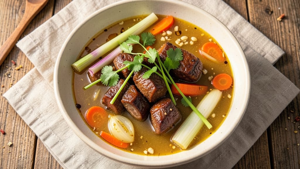 Beef Lemongrass Soup Recipe: Aromatic Herb Infusion With Tender Beef