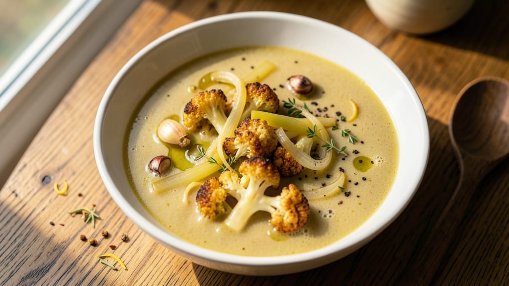 America's Test Kitchen Cauliflower Soup Recipe: Velvety Roasted Base With Crisp Celery Crowns
