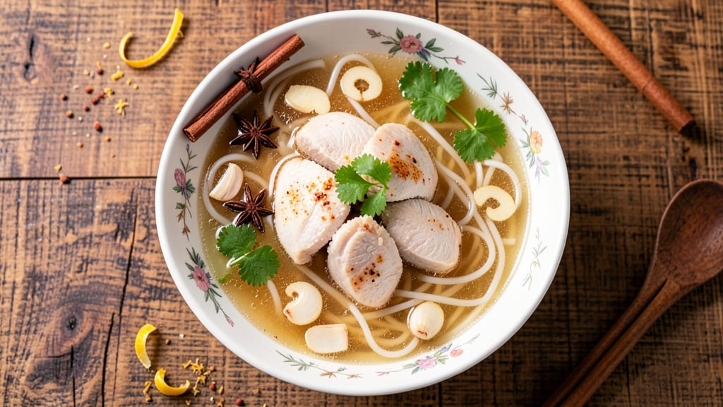 Asian Clear Chicken Soup Recipe: Light and Fragrant Noodle Bowl